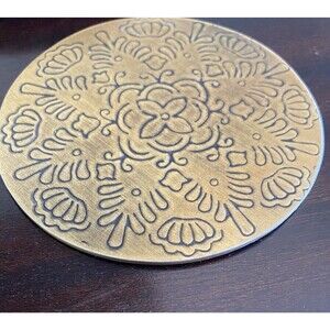 Gold Designer Metal Coasters 12